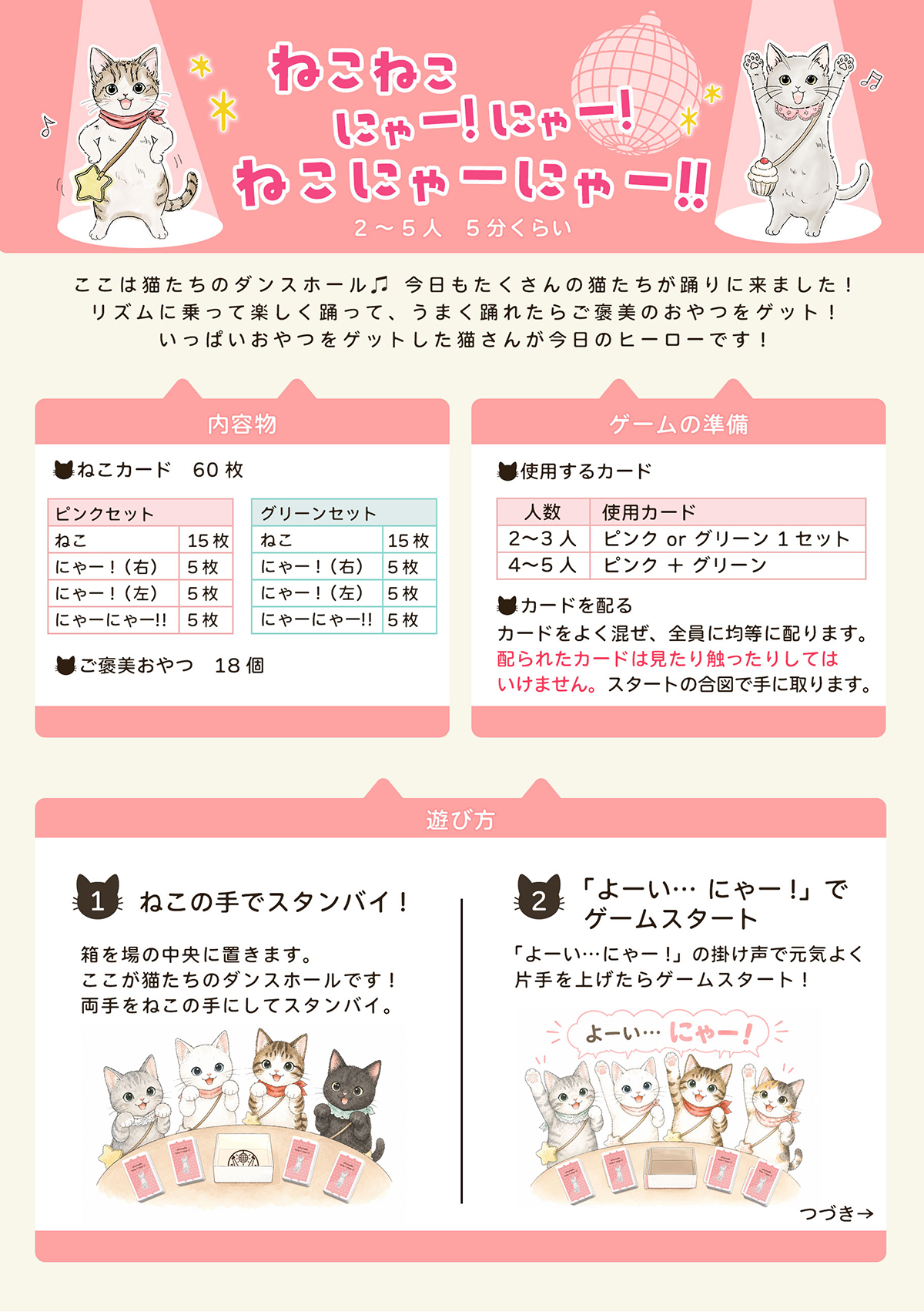 ねこにゃー取扱説明書 1ページ目