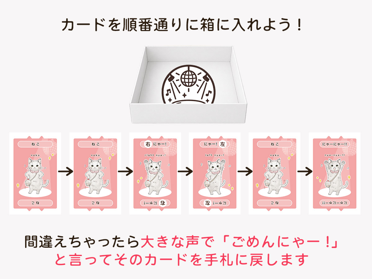 カードを順番どおりに出す